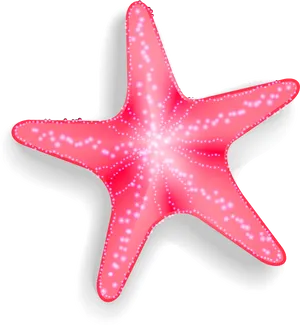 Vibrant Pink Starfish Clipart PNG image