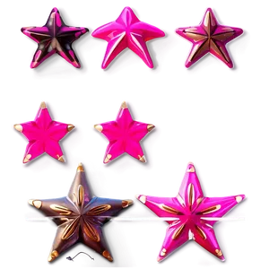 Vibrant Pink Stars Png 96 PNG image