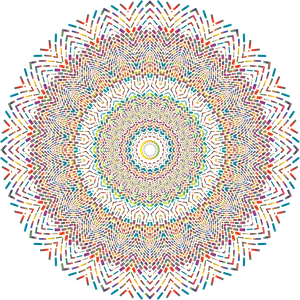 Vibrant Pixel Mandala Art PNG image