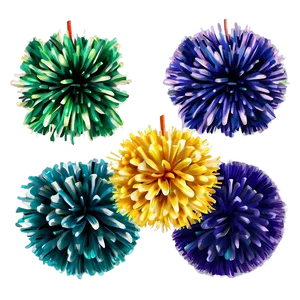 Vibrant Pom Poms Png Rrs PNG image