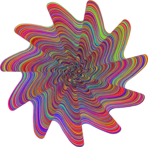 Vibrant Psychedelic Starburst Pattern PNG image