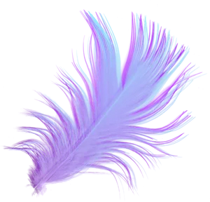 Vibrant Purple Feather Art PNG