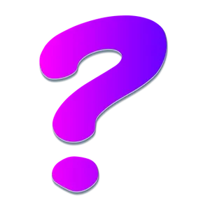 Vibrant Purple Question Mark