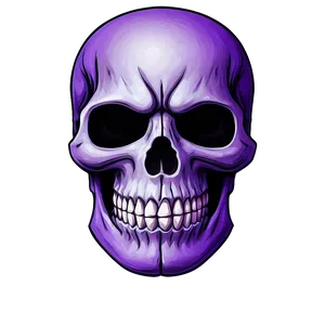 Vibrant Purple Skull Trooper Illustration PNG Rti