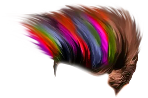 Vibrant_ Rainbow_ Hair_ Sweep PNG image