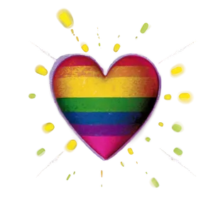 Vibrant Rainbow Heart Png Nvv PNG image