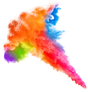 Vibrant Rainbow Smoke Cloud