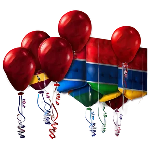 Vibrant Red Balloons Png 06132024 PNG image