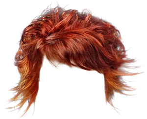 Vibrant_ Red_ Curly_ Hair_ Texture.png PNG image