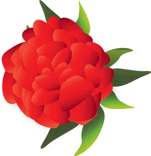 Vibrant_ Red_ Flower_ Vector_ Graphic PNG image