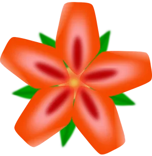 Vibrant_ Red_ Hawaiian_ Flower_ Illustration PNG image