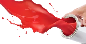 Vibrant Red Paint Splash PNG image