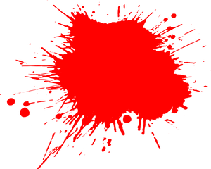 Vibrant Red Paint Splatter PNG image