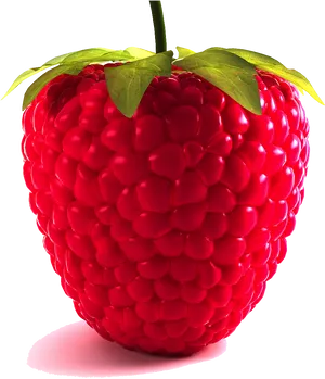 Vibrant Red Raspberry Isolated.png PNG image
