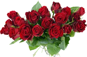 Vibrant_ Red_ Rose_ Bouquet.png PNG image