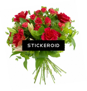 Vibrant_ Red_ Rose_ Bouquet_ Transparent_ Background.png PNG image