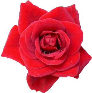 Vibrant Red Rose Isolated.png