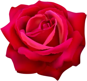 Vibrant Red Rose3 D Render PNG image