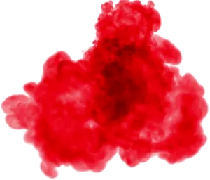 Vibrant Red Smoke Plume PNG image