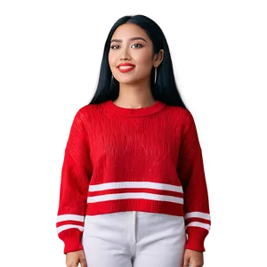 Vibrant Red Sweater PNG 2
