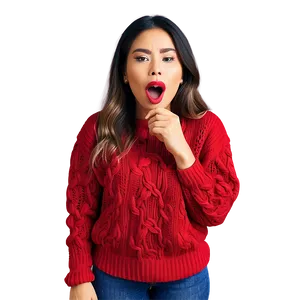 Vibrant Red Sweater PNG Jip85