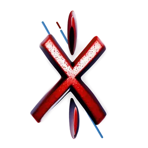 Vibrant Red X Mark PNG 50