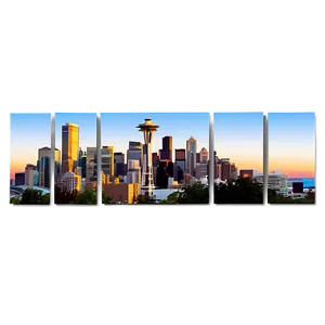 Vibrant Seattle Skyline Png 50 PNG image