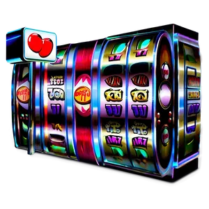 Vibrant Slot Machine Illustration PNG