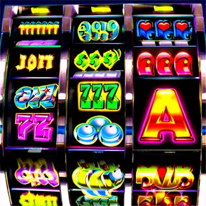 Vibrant Slot Machine Reels PNG image