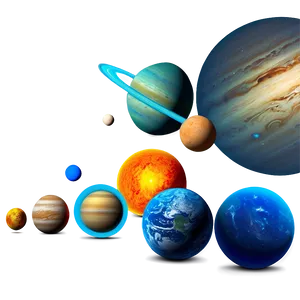 Vibrant Solar System Planets PNG Nbo