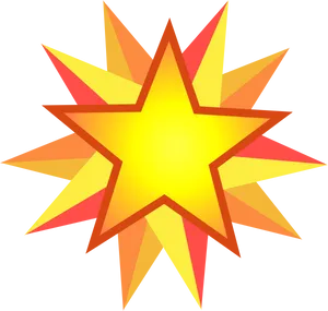 Vibrant Starburst Graphic PNG