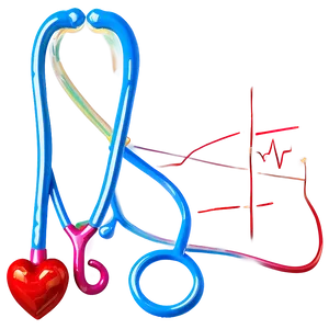 Vibrant Stethoscope Heart PNG Cee76 PNG