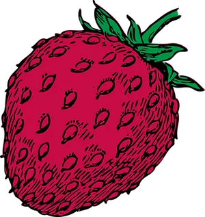 Vibrant Strawberry Illustration