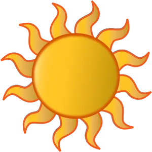 Vibrant Summer Sun Clipart PNG image