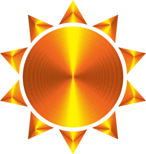 Vibrant Sun Illustration Transparent Background PNG image