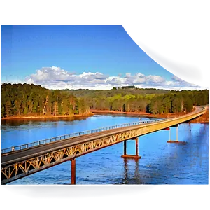 Vibrant Sunset Bridge Png 05242024 PNG image