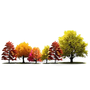 Vibrant Sunset Trees PNG Aqs58