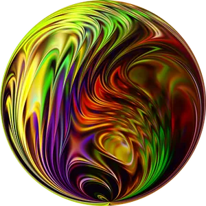 Vibrant Swirl Sphere Art