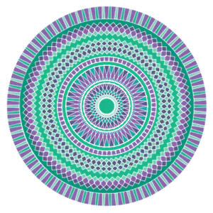Vibrant Teal Mandala Art PNG image