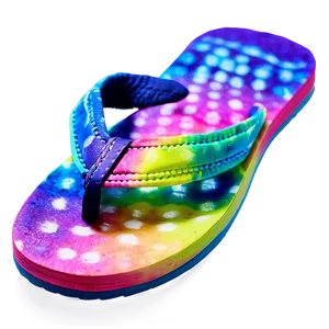 Vibrant Tie-dye Flip Flop PNG Ugy24 PNG