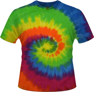 Vibrant Tie Dye T Shirt PNG image