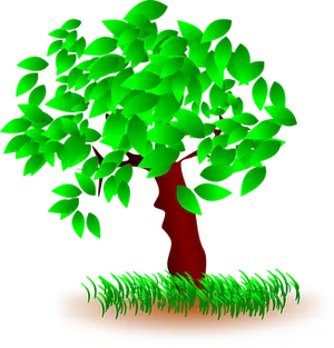 Vibrant Tree Graphic Illustration