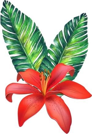 Vibrant Tropical Flora PNG image