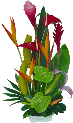 Vibrant Tropical Flower Arrangement.png PNG image