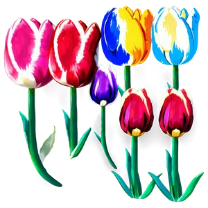 Vibrant Tulips Array Png Vlr39 PNG image
