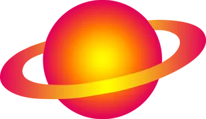 Vibrant Vector Saturn PNG image