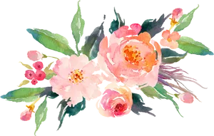 Vibrant Watercolor Floral Arrangement