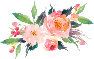 Vibrant Watercolor Floral Arrangement