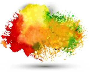 Vibrant Watercolor Splash PNG image