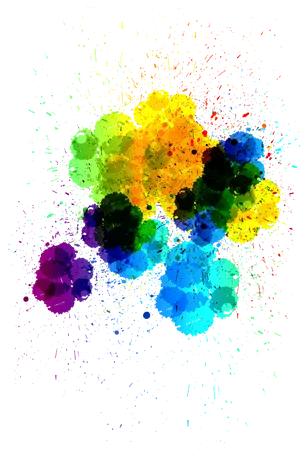 Vibrant Watercolor Splash Abstract PNG image